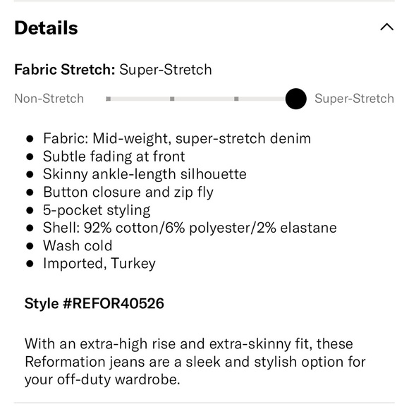 Reformation Harper Ultra High Rise Jeans - Picture 3 of 7